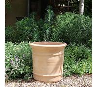 Palatina Werkstatt Pot de fleurs en terre cuite Canna - 35 cm - Fait à la main - Pour balcon, entrée et petites terrasses - Pot en terre cuite résistant au gel - 32 l