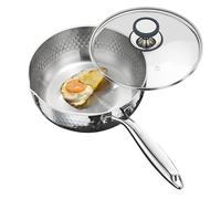 Palaufr Casserole en acier inoxydable - Acier inoxydable avec couvercle, poignée et bec verseur,Casserole Vapeur Faitout - pour frire, mijoter, bouillir, cuisiner, maison, compatible induction
