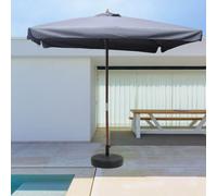 Palawan parasol gris droit rond 3 x 3 m