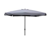 PALERME - Parasol carré 3x3 droit gris en aluminium