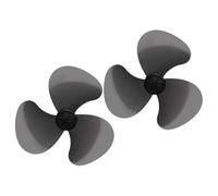 Pales de Ventilateur 2pcs Plastique Noir, Design 3 Pales Épaissi