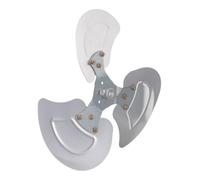 Pales de Ventilateur Industriel avec Support en Aluminium 12 Pouces | 3 Pales, Trou Central 8mm et Moyeu 5/16 Pouce, Structure Unifiée, Argenté