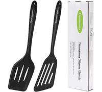 Paletta Cuisine, Spatule de Cuisine en Silicone Antiadhésif Line Forée Anti-Rayures, Ensemble de 2 Spatules de Cuisine pour Poisson et Lasagne