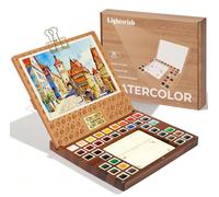 Palette de couleurs pour aquarelle, 36 couleurs, palette en céramique, en bois, ensemble de peinture