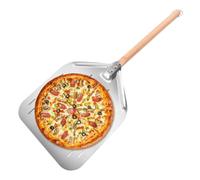 Palette de pizza - Outil rotatif en acier inoxydable de 30,5 cm | Spatule à pizza avec poignée en bois | pour pâtisserie, pizza, pain, cuisine, barbecue, extérieur
