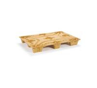 Palette en bois pressé dimensions 800x1200mm capacité de charge 1250kg Euromaß bois brun