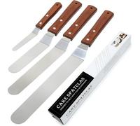 Palette haute professionnelle, ensemble de 4 palettes de boulangerie, en acier, petites et longues, ensemble de palettes, palette haute pour boulangers professionnels, couteau de boulangerie, spatule 