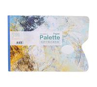 Palette Papier Jetable, 25 Feuilles, Palette de Mélange pour Peinture à l'Huile, Gouache, Acrylique, Aquarelle et Caséine, Idéale pour Artistes, Étudiants et Loisirs Créatifs