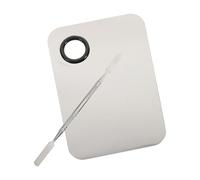 Palette Spatule en Acier Inoxydable de Mélange Maquillage | Blush et Fards à Paupières, Usage Maison ou Professionnel, Couleur Argenté, Facile à Nettoyer