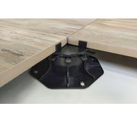 Palier de terrasse avec croix de joint, réglage en hauteur 65-155 mm Avec embout mobile qui peut compenser une inclinaison du support jusqu'à 8%.
