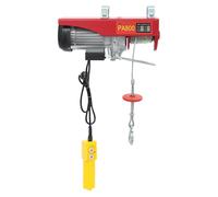 Palier électrique à câble – Palan – Capacité de levage : 400–800 kg – Puissance : 1300 W, 220 V – Hauteur de levée : 6–12 m – Vitesse : 10 m/min – Télécommande filaire – Acier/aluminium, indice de pro