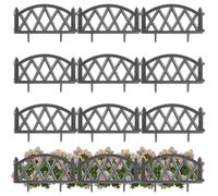 Palisade-Zaun Gartenzaun graphit Kante-Set 12 Stück 50x30 cm