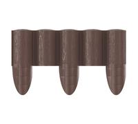 Palissade de jardin - Cellfast - 10 pièces - 85 mm x 24 mm - forme arrondie ou droite - ECO brun