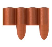 Palissade de jardin Cellfast 4 ECO bordure 2,4m rouge brique en texture bois