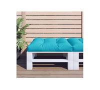 Coussin de palette turquoise 80x80x12 cm tissu