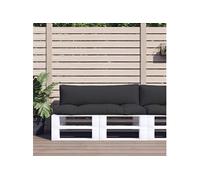 Palletkussens 2 st stof zwart360929