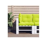 vidaXL Coussins de palette lot de 3 vert vif tissu