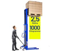 Pallit Gerbeur hydraulique Lift-XL | Hauteur de Levage 2500 mm | Capacité de Charge 1000 kg | Roues PU | Chariot élévateur