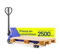Pallit Transpalette Manuel Five-R - Charge 2500 kg - Fourches 1150 mm | Transpalette diable robuste en acier industriel, roues caoutchouc silencieuses et pompe hydraulique haute performance