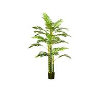 Palmier areca artificiel hauteur 190 cm plante artificielle tropicale avec 30 grandes feuilles grand réalisme en plastique pot inclus vert