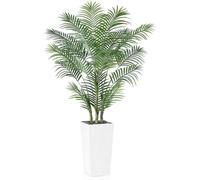 Palmier artificiel blanc de 180 cm, résistant aux UV, pour la décoration intérieure et extérieure