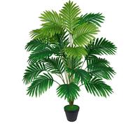 Palmier artificiel, grand modèle, 90 cm de haut, 24 branches, décoration tropicale pour l'extérieur, le salon, la chambre, la salle de bain, le bureau, le jardin, les mariages et les fêtes