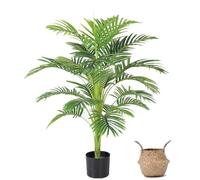 Palmier Artificiel Hauteur 112 cm Plante Artificielle avec Pot pour Salon et Salle à manger