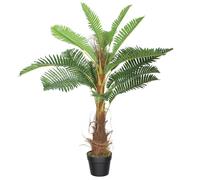 Palmier artificiel palmier - HOMCOM - décoration intérieur tropicale - 21 feuilles - plastique et PEVA - 100 cm - vert