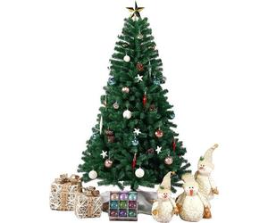 Palmier en PVC, 180 cm, 1 220 feuilles, difficilement inflammable, vert