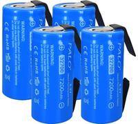 PALO 32700 Batterie LiFePO4, capacité 7200mAh, tension 3,2V, 4 PCs