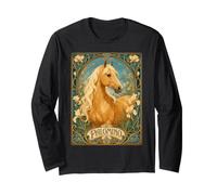 Palomino Cheval Art Nouveau Amoureux Equin Manche Longue