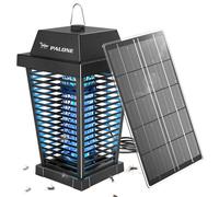 PALONE 4500V Lampe Anti Moustique Solaire USB-C avec Panneau Solaire 7,5W | Rechargeable Tue Mouche Electrique à UV ave câble Type-C de 3,6m, Piege Moustique pour Camping, Jardin et l'Intérieur