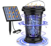 PALONE Anti moustique extérieur intérieur Répulsif moustique Lampe insecticide solaire 2en1 UV 4500V recharge USB-C