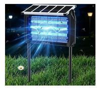 PALONE Appareil Anti-Moustique Solaire - Lampe UV 365nm - Protection 360° Étanche - Automatique Crépuscule - Jardin & Terrasse