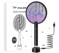 PALONE Lampe Anti-Moustiques Électrique 4000V-2 UV 360-400nm+USB-C Sans Chimique-Silencieuse <35dB - Couvre 80m² Intérieur/Extérieur