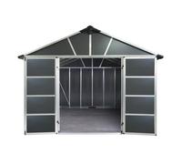 PALRAM Abri de jardin Yukon 11,7 m² avec base - Aluminium et polycarbonate - Gris
