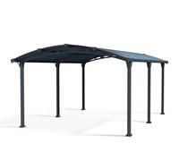 Palram Arcadia Carport 5000 Aluminium et Polycarbonate Abri de Voiture Gris, 18 m²
