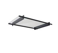 Palram Canopia Auvent de porte Nancy transparent 150,5 x 94 cm Gris anthracite