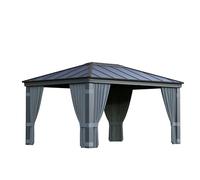 Palram - Canopia Ensemble de Rideaux de 1,8 x 4,9 m pour tonnelle Dallas 12x16, Rideaux pour intimité et Protection Contre Les intempéries, Circulation d'air réglable, Installation Facile à Faire