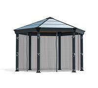 Palram - Moustiquaire en polyester Canopia pour pavillon Roma et Monaco Gris