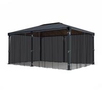 Palram - Canopia moustiquaire en polyester pour pavillon Milano 4300 Martinique 5000 Gris