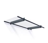 Palram Canopia - Auvent de porte Nancy 2050 - 2,05 m transparent anthracite