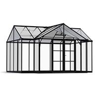 Palram Canopia Triomphe Chalet Kit de Serre Toutes Saisons pour Jardinage et extérieur Gris Anthracite 3,7 x 4,6 m
