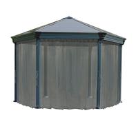 Palram - Moustiquaire en polyester Canopia pour pavillon Roma et Monaco Gris