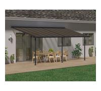 Palram Pergola adossée aluminium - Gris anthracite