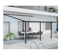 Palram Pergola adossée aluminium - Gris anthracite
