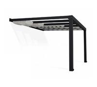 Palram Pergola adossée toile rétractable - Blanc