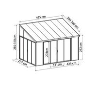 Palram - Pergola Fermée 11.8m² Gris Anthracite - 703708 Gris