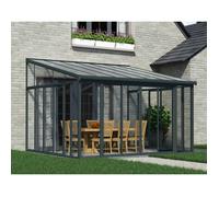 Palram – Pergola fermée Sanremo 703991 – 15,6 m² – Gris anthracite