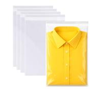palucart Lot de 100 Pochettes Transparentes pour vêtements, T-Shirt, Chemise, 35 x 50 + 5 cm, avec Rabat Autocollant, idée Cadeau